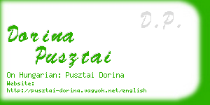 dorina pusztai business card